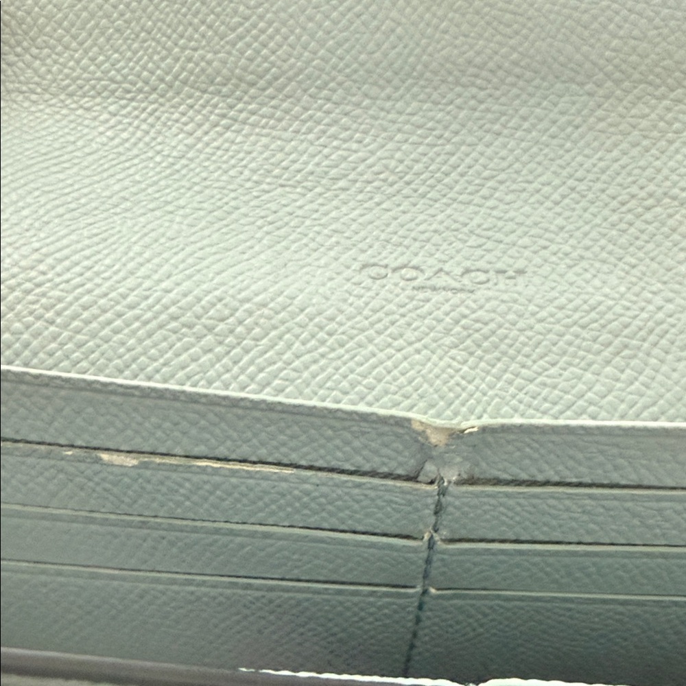 Coach Pebble Leather Continental Wallet - Picture 8 of 9